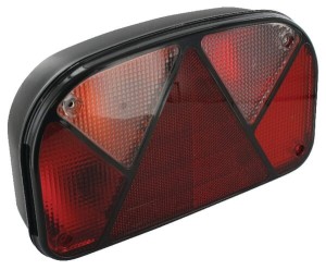 Lampa tylna zespolona, lewa prostokątna 12V czerwona/przezroczysta przykręcana Multipoint II Aspöck 247000157