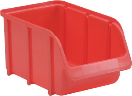 Pojemnik warsztatowy, 145x240x125 mm, czerwony polipropylenowy, Linbin no. 3 Hünersdorff WE6731 - Intertraktor