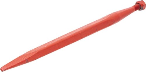 Ząb ładowacza, prosty, profil kwadratowy 36x600 mm końcówka szpiczasta z nakrętką M20x1.5 czerwony Kverneland KK221150 - Intertraktor