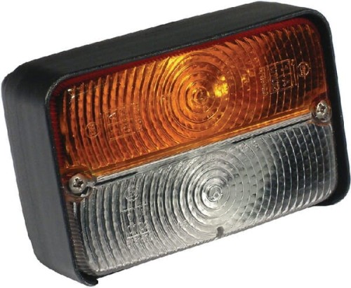 Lampa pozycyjna z kierunkowskazem żarówkowa, przednia pomarańczowa/biała, przykręcana Vapormatic VPM3708 - Intertraktor