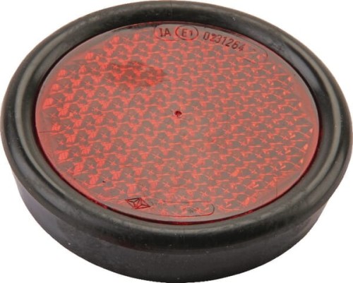 Odblask okrągły przykręcany, czerwony 75 mm 8054 - Intertraktor