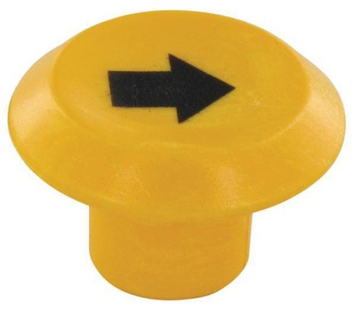 Symbol przełącznika, podnoszenia i opuszczania, okrągły, żółty 11316520PN - Intertraktor