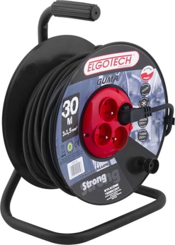 Przedłużacz zwijany gumowy, 30 m 1760751230 - Intertraktor