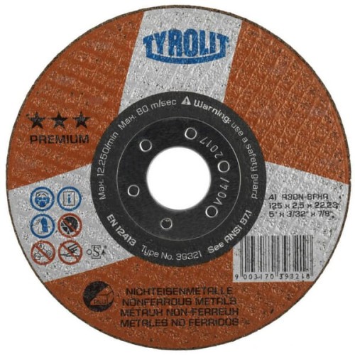 Tarcza do cięcia metali nieżelaznych Premium Tyrolit, płaska,, 115 x 2,5 mm 39624 - Intertraktor