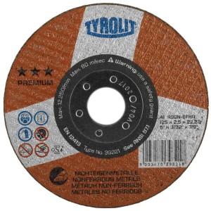 Tarcza do cięcia metali nieżelaznych Premium Tyrolit, płaska,, 125 x 2,5 mm 39321
