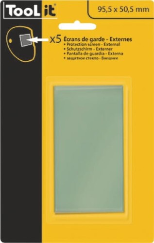 Szkło ochronne spawalnicze, bezbarwne 95.5x50.5 mm wewnętrzne 5 szt. 040854GYS - Intertraktor