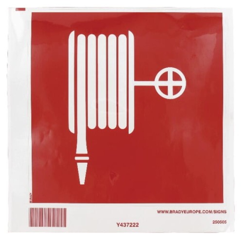 Znak informujący "Wąż pożarniczy", naklejka 200 x 200 mm WB250505L - Intertraktor