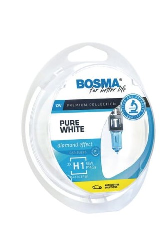 Komplet żarówek H1 Pure White, 12 V, 55W, 14,5S 14061255145P1 - Intertraktor