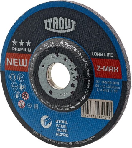Tarcza ścierna 125x7x22,23 mm ZA24S-BFX 34353684 - Intertraktor