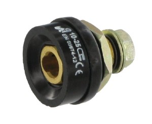 Gniazdo wyjściowe kabla spawalniczego Weldsafe, 10-25mm WP01025