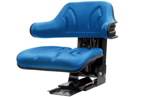 Siedzenie PCW dzielone z amortyzacją mechaniczną, niebieskie VLD1681 - Intertraktor
