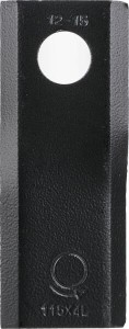 Nożyk kosiarki rotacyjnej lewy 115x45x4 mm otwór Ø 18.25 mm okrągły pasuje do Kuhn/John Deere/New Holland 25 szt. 55906000KR