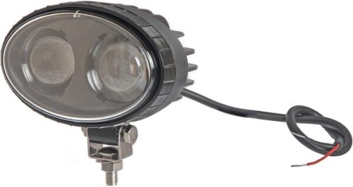 Lampa bezpieczeństwa LED, niebieska, 10W, 250lm, owalna, 10-80V, punktowa, 2xLED, Kramp LA10601 - Intertraktor