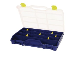 Kasetka asortymentowa, 290x378x61 mm, niebieska polipropylenowa, 26 przegródek 46-26 Tayg 146008TAY