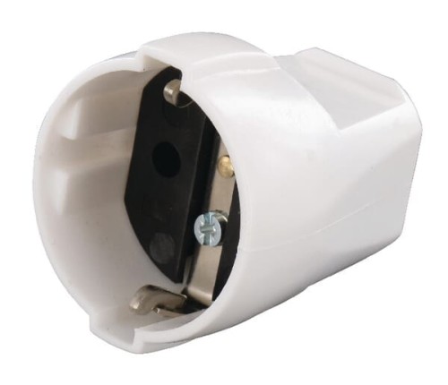 Gniazdo przenośne Kramp, z uziemieniem RA białe EM4515501 - Intertraktor