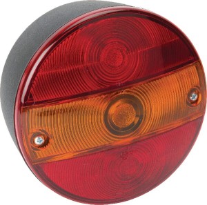 Lampa tylna zespolona, okrągła 12/24V pomarańczowa/czerwona przykręcana Ø 142 mm HERTH+BUSS 83830521