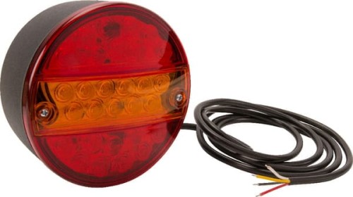 Lampa tylna zespolona LED, okrągła, 24V Ø 142 mm Kramp LA40043 - Intertraktor