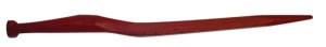 Ząb ładowacza, wygięty: 38 mm profil kwadratowy 36x600 mm końcówka szpiczasta z nakrętką M22x1.5 czerwony SHW FT70