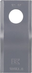 Nożyk kosiarki rotacyjnej lewy/prawy 108x47x3 mm otwór Ø 21 mm okrągły pasuje do PZ/Marangon 25 szt. VGCM120108KR