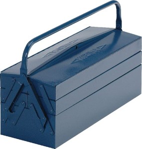 Skrzynka narzędziowa, 630x200x200 mm, niebieska metalowa, 5 przegródek Wesma HG305S