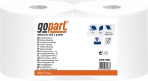 Ręcznik papierowy, biały w rolce, 28 cm x 370 m, 2 warstwowy, gopart CP21103