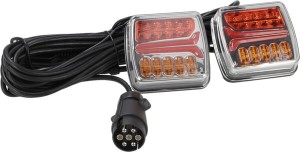 Zestaw lamp LED tylnych, 12-24V z wtyczką 7-pin i przewodem 12.5 m Kramp LA60048
