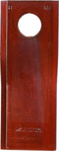 Nożyk kosiarki rotacyjnej prawy 120x48x4 mm otwór Ø 18.50 mm okrągły pasuje do Lely 4120114740