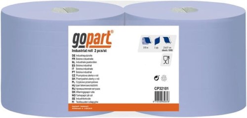 Ręcznik papierowy, niebieski w rolce, 23 cm x 370 m, 3 warstwowy, gopart CP32101 - Intertraktor