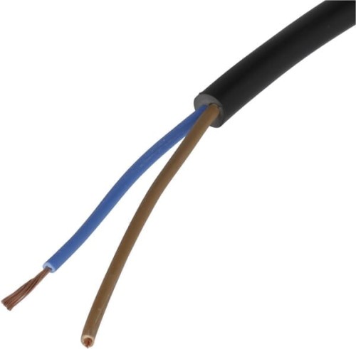 Przewód elektryczny 2x0.8mm² czarny PCW na metry Helukabel H05VVF2X075BK - Intertraktor
