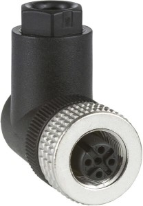 Złączka kablowa M12, 4-pinowa, kątowa XZCC12FCM40B