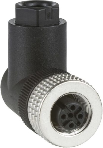 Złączka kablowa M12, 4-pinowa, kątowa XZCC12FCM40B - Intertraktor