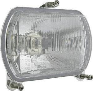 Reflektor przedni halogenowy, owalny 12/24V H4, T4W 156x103x88 mm Kramp LA80165
