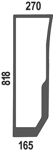 Szyba przednia dolna, prawa 44910446N - Intertraktor