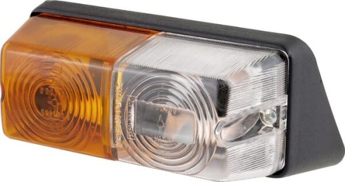 Lampa kierunkowskazu i postoju lewa, przednia, prostokątna, biała/bursztynowa, przykręcana, Promot 1400691200 - Intertraktor