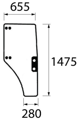 Szyba drzwi ER047313N - Intertraktor