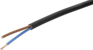 Przewód elektryczny 2x1.5mm² czarny PCW na metry Helukabel H05VVF2X15BK