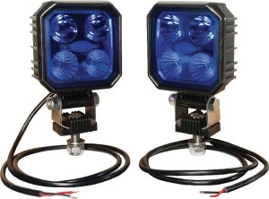 Lampa robocza LED, kwadratowa, 10/30V 9W 1000 lm niebieska, zestaw 2 szt. 4 LED Kramp LA100021