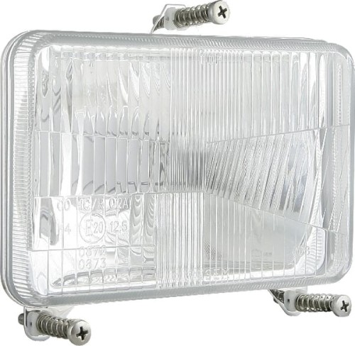 Reflektor przedni halogenowy, prostokątny 12/24V H4, T4W 168x106 mm Kramp LA80166 - Intertraktor