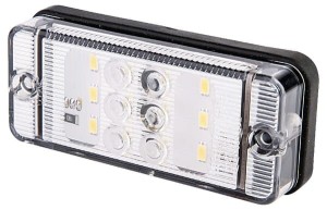 Lampa cofania LED, prostokątna, 12/24V biała przykręcana Waś 1400696702