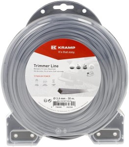 Żyłka tnąca Ø 3.5 mm 30 m kwadratowa Titanium Power szara Kramp NL3530TSKR