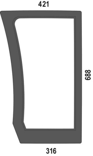 Szyba przednia dolna  00205769010N - Intertraktor