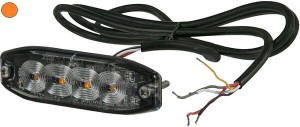 Lampa ostrzegawcza, bursztynowa 4 LED LA20074