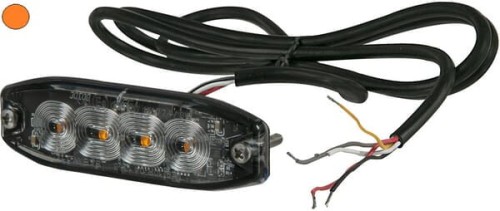 Lampa ostrzegawcza, bursztynowa 4 LED LA20074 - Intertraktor