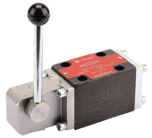 Zawór sterowany ręcznie Cetop 03 - NG6 4/3 C6 Kramp KREV03C6LO - Intertraktor