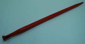 Ząb ładowacza, prosty, profil kwadratowy 35x810 mm końcówka szpiczasta with M24x2 mm nut, red, Kverneland KK221189