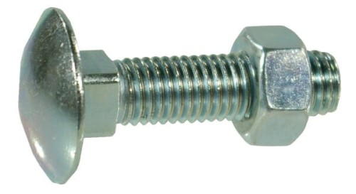 Śruba zamkowa DIN603 M8x160 mm z nakrętką, ocynk kl. 4.6 Kramp 6038160 - Intertraktor