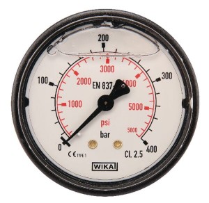 Manometr ø63 mm 0–400 bar przyłącze tylne 1/4" MA63400B04PLGF