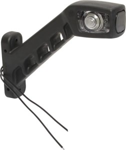 Lampa obrysowa LED, lewa 12/24V czerwona/przezroczysta, przykręcana Waś 1400300101