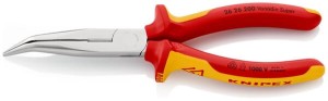Szczypce wydłużone odgięte VDE Knipex, 200 mm TA2626200