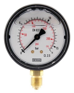 Manometr glicerynowy, Ø 63 mm 0-16 bar, przyłącze dolne 1/4" MA6316L04PLGF